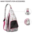 thumbnail image 2 of Cute Mythical Horse Sling Backpack - Unicorn Rainbow Print Shoulder Bag (Easy Access Pockets, Comfortable & Waterproof), 2 of 4