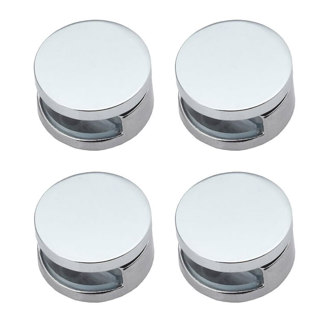 HLONK 4 Pcs Glass Shelf Bracket Mounting Wall Mounted Shelves Silver