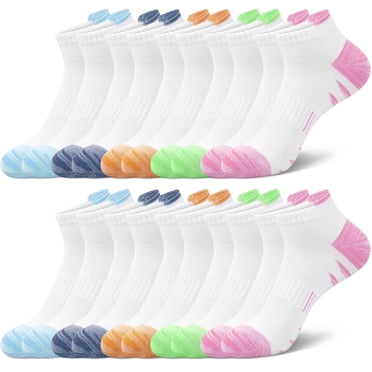 Loritta Secret 10 Pairs Women's Low Cut Ankle Socks Stretchy Breathable Athletic Socks for Women,Size 6-8