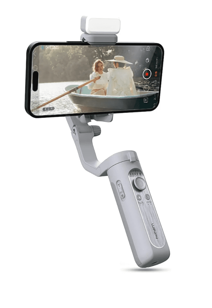 Estabilizador Gimbal para Celular Hohem iSteady XE Gris con Luz Magnética