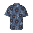 thumbnail image 3 of Daiia Sunflowers Hawaiian Shirt for Men Gentle Cotton Regular Short Sleeve Casual-, 3 of 9