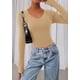 thumbnail image 4 of Remera PRETTYGARDEN de manga larga, escote en V, ajustada, corta, talle XS, 4 of 8