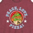 thumbnail image 3 of Teenage Mutant Ninja Turtles - Peace Love Pizza - Women's Racerback Tank Top, 3 of 5