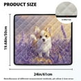 thumbnail image 2 of ZIATUBLES Corgi Lavender Washing Machine Dustproof Top Cover Water Resisitant Washer Dryer Top Protector Mat Versatile Home Laundry Room Kitchen Decor Accessories, 24 x 19.7 Inch, 2 of 7