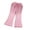 Pink, variant on WOLLED Baby Girls Summer Ribbed Flare Leggings Pants Toddler Spring Knit Bell Bottoms Solid Color Elastic Waist Ruffle Leggings Flared Cotton Pants Trousers for 1-6Y