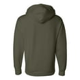 thumbnail image 3 of Independent Trading Co. Heavyweight Hooded Sweatshirt IND4000 Army XS, 3 of 5