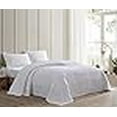 thumbnail image 3 of Beatrice Home Fashions Channel Chenille Bedspread, Twin, White, 3 of 4
