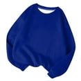 thumbnail image 1 of Annhoo Chandails à Col Rond pour Femmes Automne Manches Longues Chandails Confortables à Enfiler Blouses Décontractées Chandails de Couleur Unie, 1 of 4