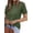 Army Green, variant on Womens Summer Short Sleeve Tops Crew Neck Lightweight Pullover Sweaters Loose Dressy Casual Blouse