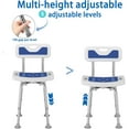 thumbnail image 5 of Shower Chair for Seniors Elderly Handicap Disabled Bariatric Adults Or Women with Back Adjustable Small Stool Heavy Duty Padded Bench Seat for Inside Shower Stall and Bathroom Bath Tub Seats Chairs, 5 of 17