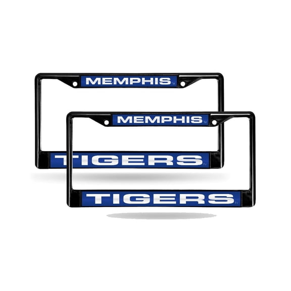 Memphis Tigers Black Metal Laser Cut License Plate Frame - Set of 2 Frames