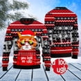 thumbnail image 3 of Suéter feo de punto divertido de Navidad de algodón con diseño de Papá Noel para mascotas, suéter informal vintage de invierno estilo Harajuku, jersey retro de manga larga con impresión 3D, 3 of 5