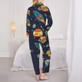 thumbnail image 6 of Goofa Space Printed Women’s 2 Piece Pajama Set Super,Pajamas Women's Long Sleeve Sleepwear Soft Button Down Loungewear Pjs Lounge Set Nightwear-Small, 6 of 9