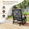thumbnail image 6 of Topbuy Outdoor Glider Chair Smooth Rocking Single Chair w/ Thick Cushions & Heavy-Duty Metal Frame Gray, 6 of 9
