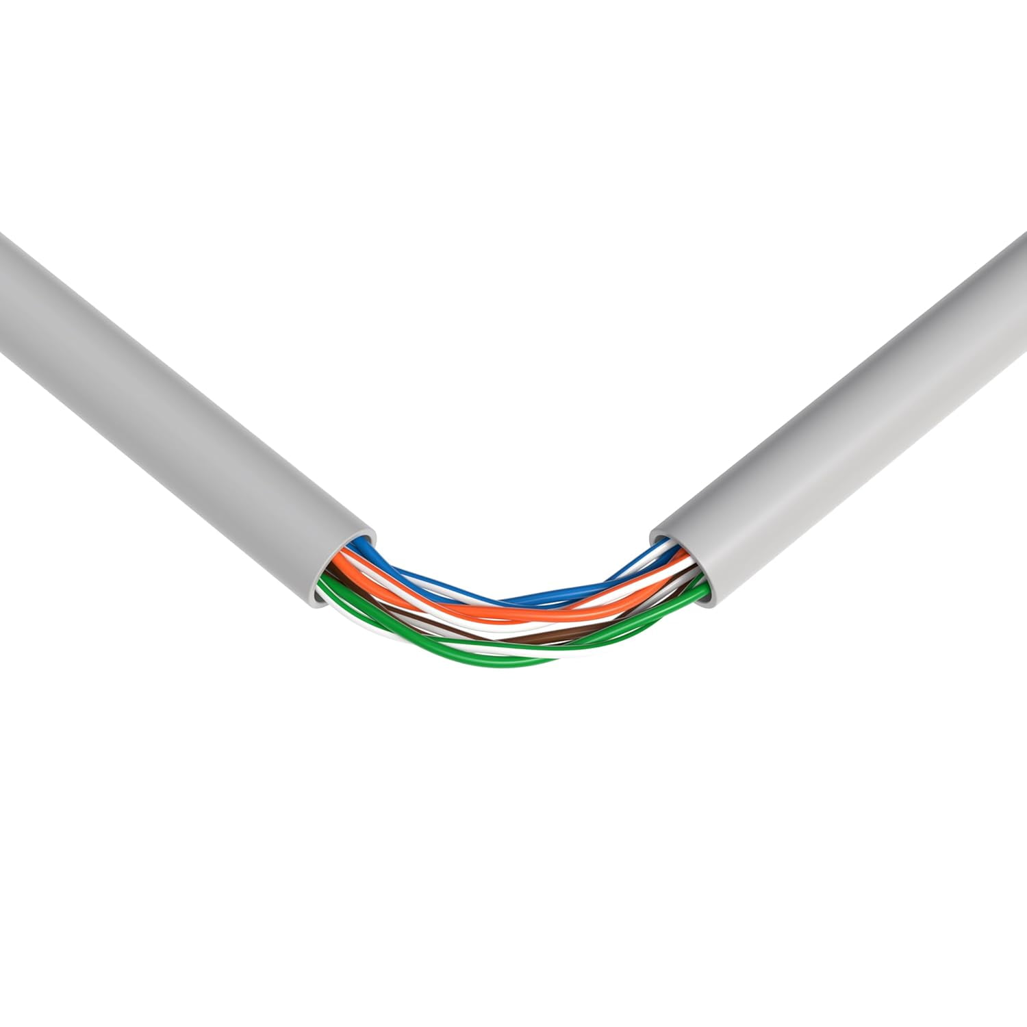 500ft Cat5e Solid 24AWG Ethernet Network Cable – UTP Unshielded Bulk LAN Copper Clad Aluminum Wire Pull Box for Internet, Router, Switch, PC, Gray