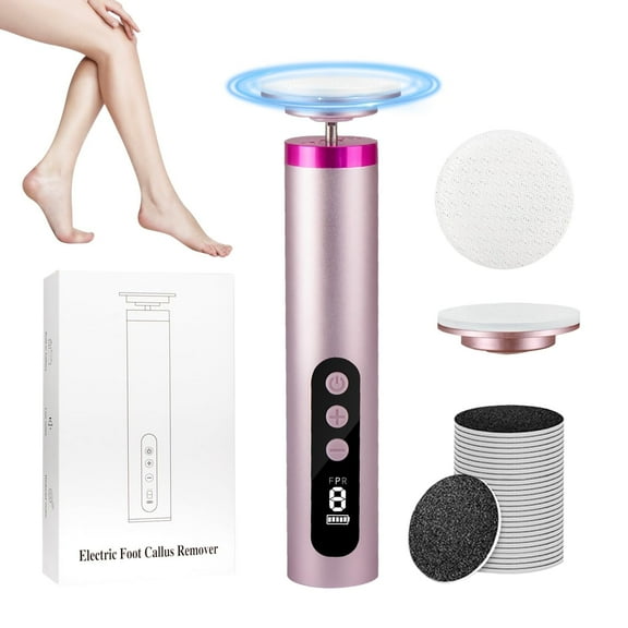 Electric Callus Remover for feet, 2 in 1 Electric Foot File Nail Grinder, 9 Speed ,  with 30pcs Sandpaper Disk and Nail Drill Bits, for Dead Skin-Pink