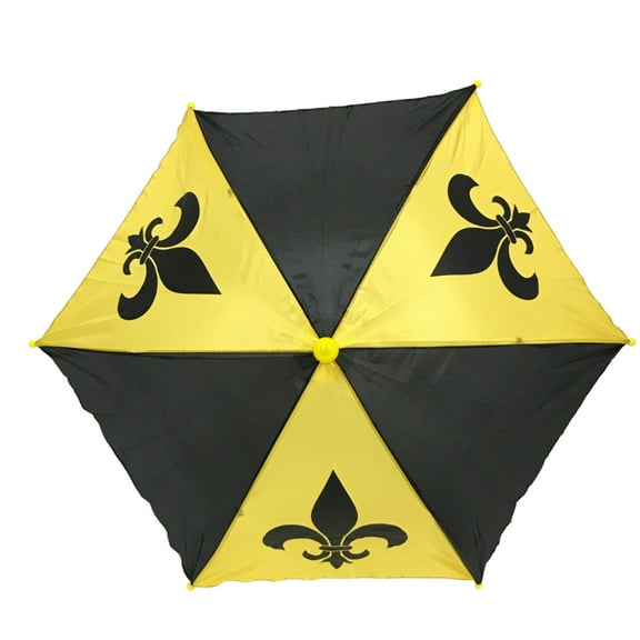Black and Gold Umbrella with Fleur de Lis 14.5" (Each)