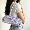 thumbnail image 4 of Women Polka Dot Jelly Shoulder Handbag, Mini Baguette Underarm Purse, Lightweight Waterproof Casual Small Handbag for Daily Shopping Dating Street Wear Multiple Candy Colors, 4 of 5