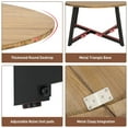 thumbnail image 3 of Solid Wood Round Dining Table for 6/8 Person, 59" Large Kitchen Table Dinner Table for Kitchen, Dining Room, 3 of 10