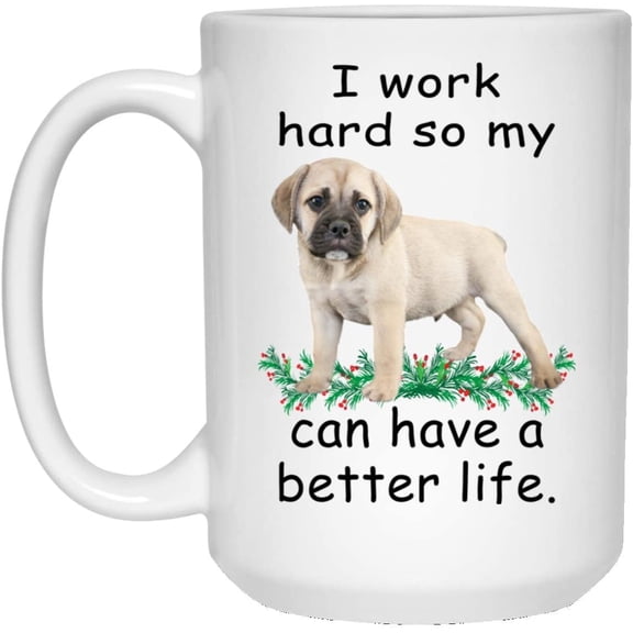 Funny Saying Gifts Beabull Gold Can Live Better So My Dog Can Have A Better Christmas 2022 Gift Cute Coffee Mug Ceramic White 15oz