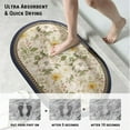 thumbnail image 2 of Gogreen Bath Mat - Bathroom Mat Rug Non Slip Super Absorbent Stain Resistant Quick Dry Thin Bathroom Rug-Bath Mats for Bathroom Floor Bathtub Vanity-Bathmat Bath Rug Easy Care (White Flower, 24"x36"), 2 of 5