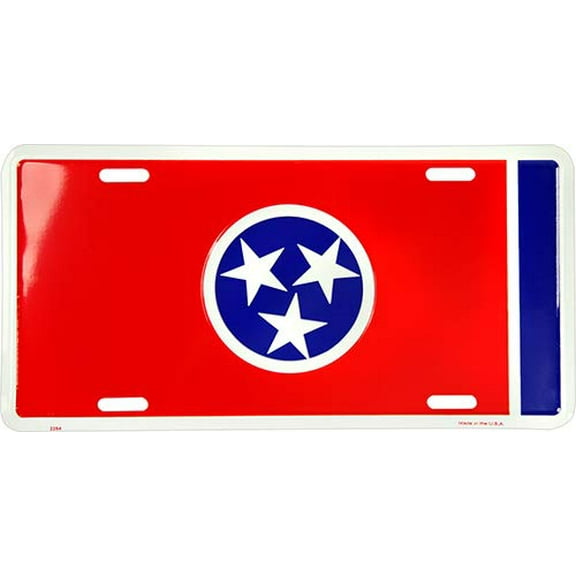 Hangtime Tennessee State Flag 6x12 License Plate