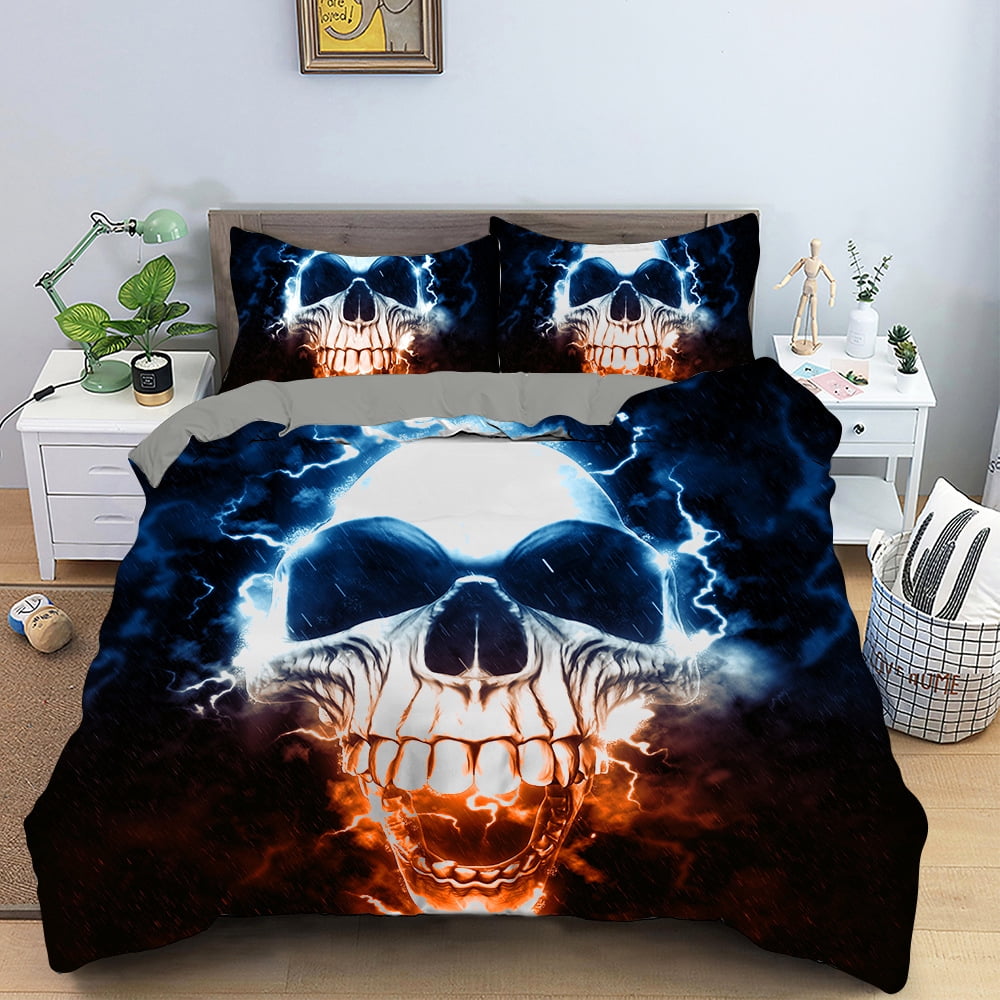 Halloween Bedding Set Halloween Pumpkin skull Lantern Halloween themed