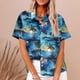 thumbnail image 2 of Camisas de Manga Corta para las Mujeres Impresas Cuello Redondo Blusa Casual, Fluido Y Versátil de las Mujeres, 2 of 5