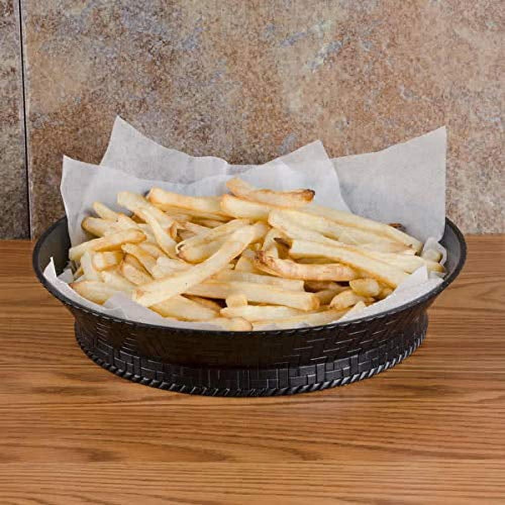G.E.T. Enterprises RB-880-BK 10.5   Round Basket with base- 1.25   inside Depth- Black Elegance- 1 D