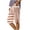 Orange, variant on Cmfcve Women's Capri Knee Length Printed Dressy Casual Elastic Waist Linen Summer Pants with Pockets
