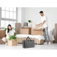 thumbnail image 6 of Unique Bargains 1 Pack Clothes Storage Bags Moving Bags Light Gray 24*16*10in, 6 of 7