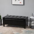 thumbnail image 2 of HOMCOM Banc de Rangement, Banc Ottoman avec Dessus Rabattable, Noir, 2 of 10