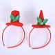thumbnail image 5 of Naiovety Diadema con forma de sombrero de Navidad, banda para el pelo roja, tocado de hojas verdes, accesorios de estilo de diario, Kits de decoración para fiestas Sombrero formal, 5 of 6