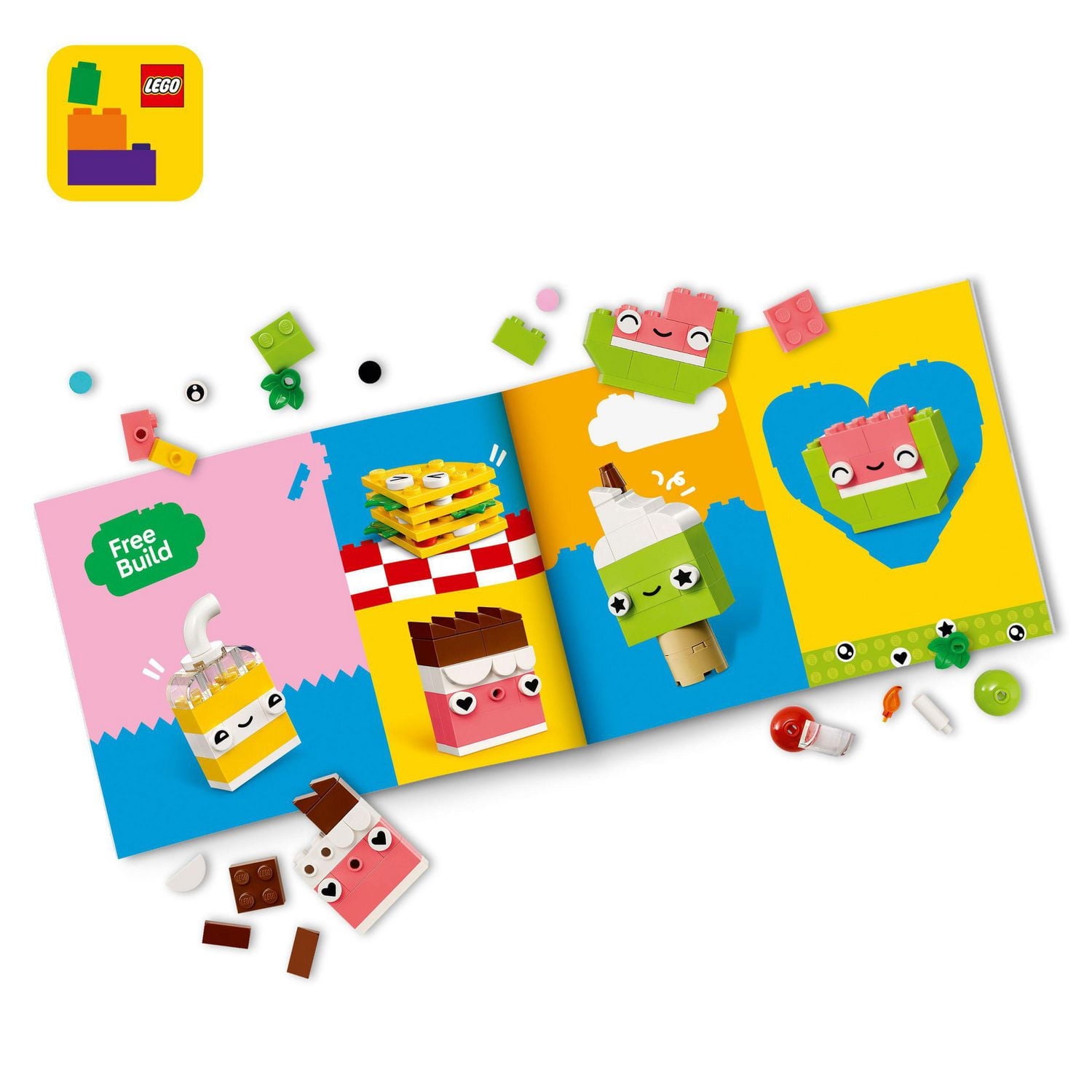 LEGO Classic Creative Food Friends Building Toy Set - Pretend Play Food for Kids, Boys and Girls, Ages 4+ - Learning and Educational Toy for Preschool - Gift Idea for Birthdays - 11039