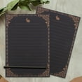 thumbnail image 4 of FELTECHELECTR Writing Paper Stationery 50 Sheets Black Rectangular For Letters Announcements Simple Style 8.25X5.82X0.02In, 4 of 8