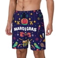 thumbnail image 2 of Haiem Happy Mardi Gras Men'S Quick-Dry Swim Trunks: Comfortable Beach Shorts With Mesh Lining And Pockets - Ideal For Swimming And Sunbathing Large, 2 of 9
