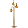 thumbnail image 2 of Contempolights Scarlett 64" 3-Light Glass & Metal Floor Lamp in Gold/Amber, 2 of 4