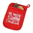 thumbnail image 2 of Christmas Insulated Baking Mitt with Front Pocket, Heat-Resistant Kitchen Glove for Holiday Cooking, Baking and Gift Giving, Portable Christmas Oven Mitt for Home Use, 2 of 4
