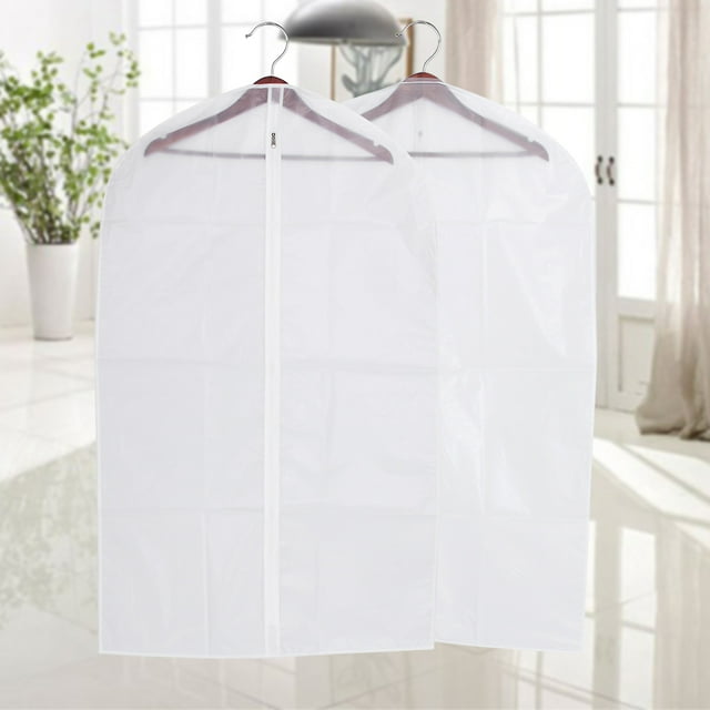 Clothes Protector Clothes Bag Hanging Suit Cover Clothes Dress Protector Dustproof Cover Garment Suit Skirt Bag Organizer Size M
