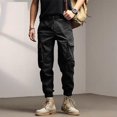 thumbnail image 1 of MYG Mens Loose Cargo Pants with Multiple Pockets Straight Trousers Outdoor Overalls, 1 of 9