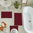 thumbnail image 4 of COFEST Premium Non-Slip Bathroom Floor Mat Set - Super Absorbent, Quick Drying, Elegant Design for Wet Areas Wine, 4 of 8
