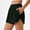 *Black, variant on ClodeEU Women's Elaist Waist Cotton Athletic Shorts with Pockets ,Casual Summer Sport Shorts Black,Women's Plus L