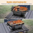 thumbnail image 2 of HAPPYGRILL Cast Iron Charcoal Grill, Portable Hibachi Grill with Grill and Grate Hooks, Tabletop Japanese BBQ Grill for Outdoor Camping, Picnic, Parties and Travelling, 2 of 7