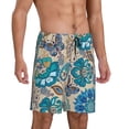 thumbnail image 2 of Sikiie Vintage Floral Butterflies Mens Pajama Shorts, Lightweight Lounge Pant with Pockets Soft Sleep Pj Shorts for MenX-Large, 2 of 6