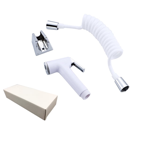 Pulverizador de agua para bidé de baño de mano, rociador de inodoro, soporte de pared, kit de manguera, accesorios de baño, manguera de plástico Jumpingount HA5354-01B