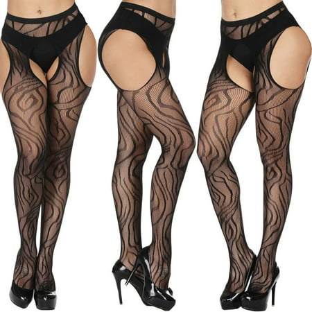 

〖TOTO〗Intimates For Women Transparent Lace Lingerie Women Soft Tights Open Bodysuit