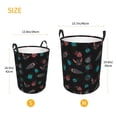 thumbnail image 3 of Balery Colorful Insect Cesta de ropa redonda con asas, impermeable, independiente, para ropa, juguetes, dormitorio y familia-Medium, 3 of 6