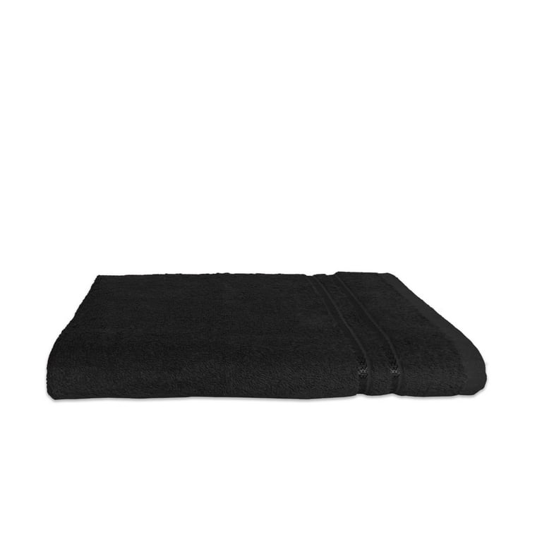 Welspun 100% Cotton Bath Towel Quick Dry High Absorbency Attractive Border  380 Gsm Black Cotton Towels For Bath 
