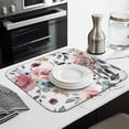 thumbnail image 3 of Microfibre Drying Mat for Kitchen Pioneer Dish Drying Drainer Mat Absorbent Colorful Floral Drying Mat Washing Up for Glass, Plate & Cup 16inch X 18inch, 3 of 7