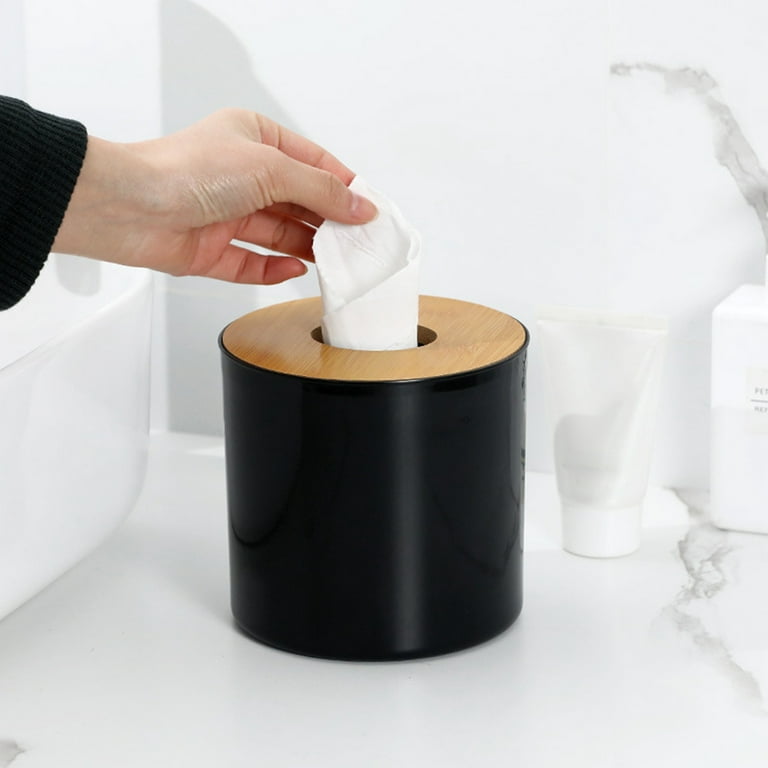 Papaba Tissue Box,Creative Cylindrical Tissue Box Concise Style Multi-use  Plastic Tissue Holder Household Supplies 